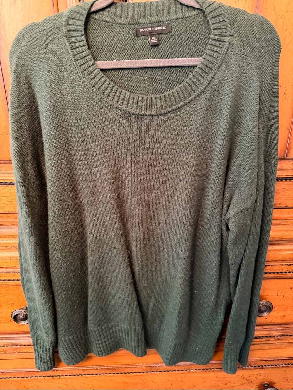 Banana Republic Factory Dark Olive Green Crewneck Sweater
